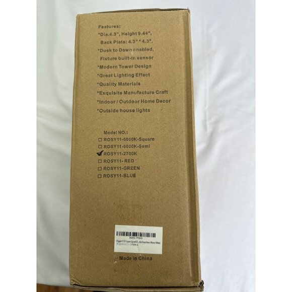 Set of Two Rosykite Dusk To Dawn Outdoor Wall Lights Model ROSY11-2700K - Picture 10 of 12